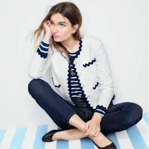 J. CREW black and white linen jacket